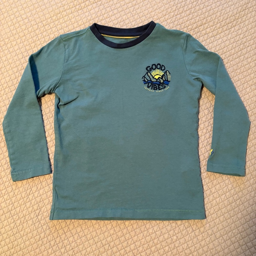 Fat Face Blue/Green Long Sleeve Shirt